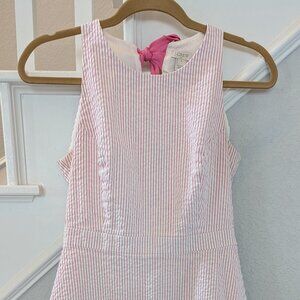 J.Crew Pink and White Seersucker Sundress